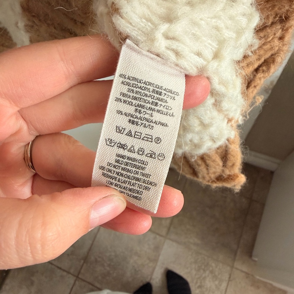 Free People Chunky Knit Sweater - Brown and Cream - Picture 8 of 9